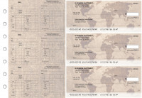 World Map Multi-Purpose Counter Signature Business Checks | BU3-7CDS26-MPC