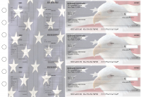 American Flag Multi-Purpose Salary Voucher Business Checks | BU3-7CDS32-MPS