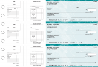 Teal Marble Multi-Purpose Salary Voucher Business Checks | BU3-7EMA01-MPS