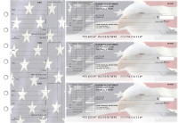 American Flag Standard Itemized Invoice Business Checks | BU3-CDS32-SII